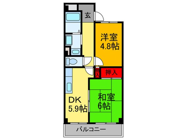 長瀬レーベンハイムの物件間取画像